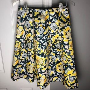 H&M Floral Midi Skirt Size 8